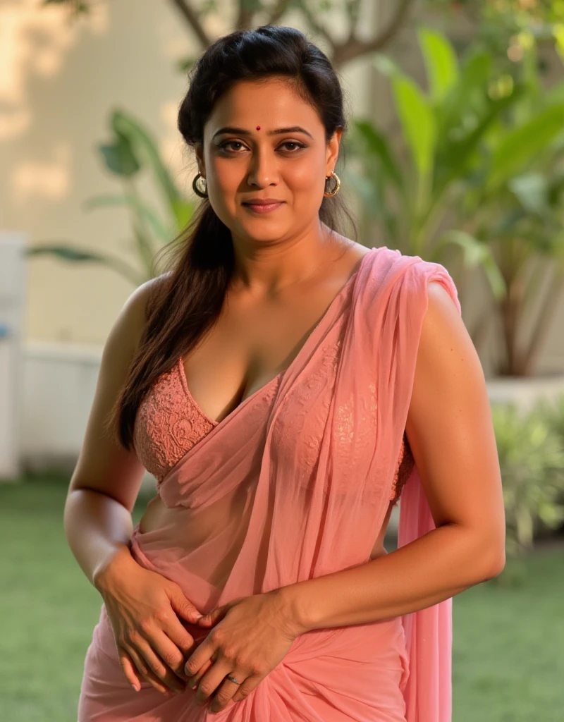 Looks like Indian Actress khushboo Sundar, actress khusbu Sundar, mallu, mallu aunty, desi aunty, full figured mature beauty, attractive figure, 48 years old, desi milf, desi aunty, a close up of a woman in a red dress on a runway, inspired by Avigdor Arikha, sleek!!!, indian super model, wavy hair combed to one side, actress, by Jitish Kallat, smoldering, intense smoldering, fashion, an angel, print ready, with a dramatic looking, inspired by Sudip Roy, tense look