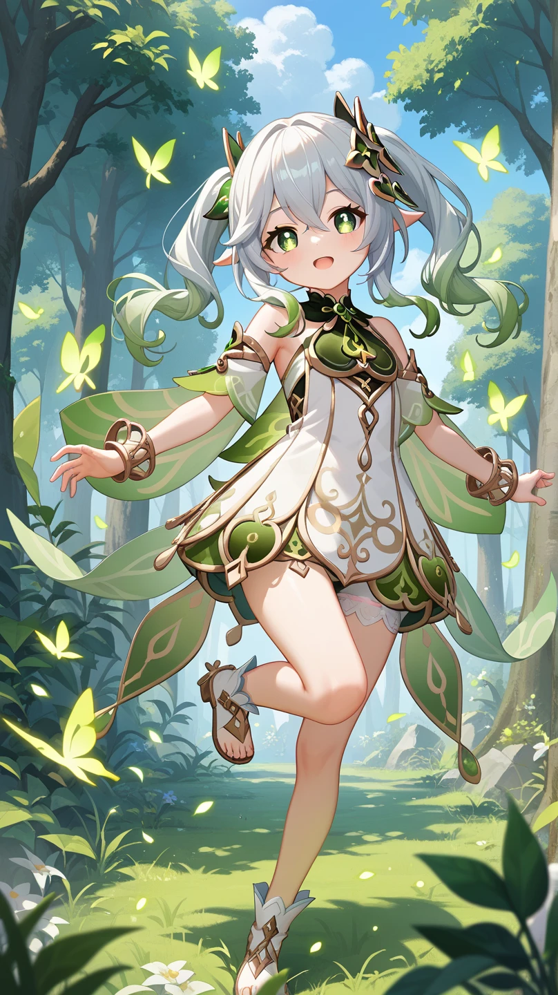 (white background: 1.4), (chibi: 1.2),
masterpiece, best quality,
Solo, ((an extremely delicate and beautiful girl)),(full body: 1.2), elf ear, hair ornament, chipped hair, short hair, light green eyes, medium chest, white dress, silver hair
standing,(ruffles),(white_thighhighs),holding,closing mouth,
fantasy, (surrounded by the wave of the sea), nahida, naked, completely naked, white bikini