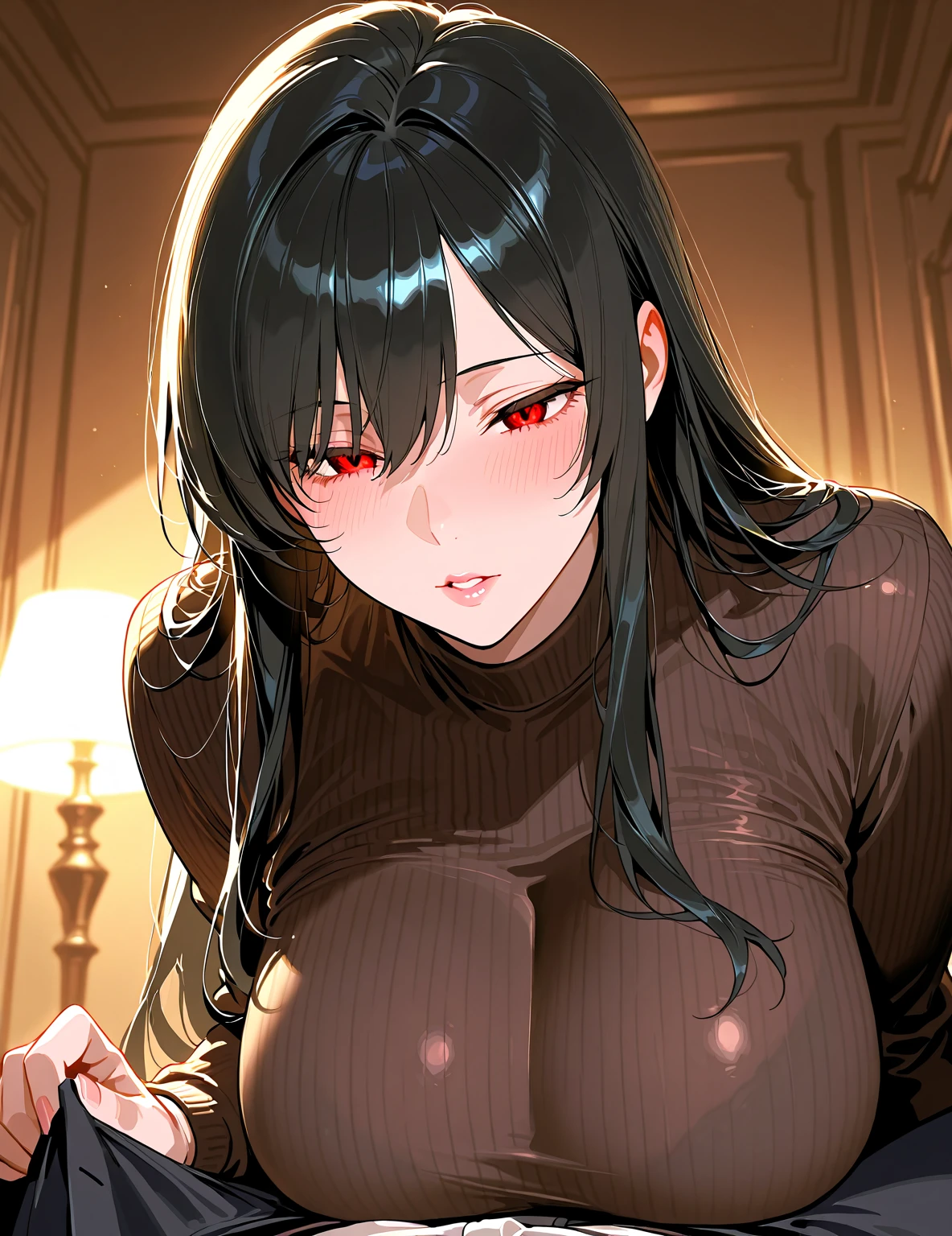 masterpiece, best quality, absurdres , perfect anatomy , (((bitch))) ,(((nsfw))) , (((sex))) ,(( penis to pussy)), hetero, fat man, (((intercourse with a man))) , (((busty))), ((breast milk)) ,show off nipple , girl trembling with sexual climax ,steam, Lustrous skin, Dramatic light , wet ,nipples visible through clothes , sexy lingerie, on bed, succubus