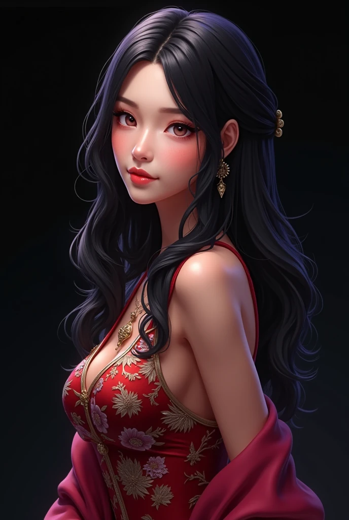 Black hair, Cute, Woman, Front-facing, Big Tits Japan Fair Skin