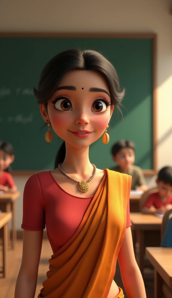 Create a disney pixar character of Nirmala Sitharaman, the finance minister of India