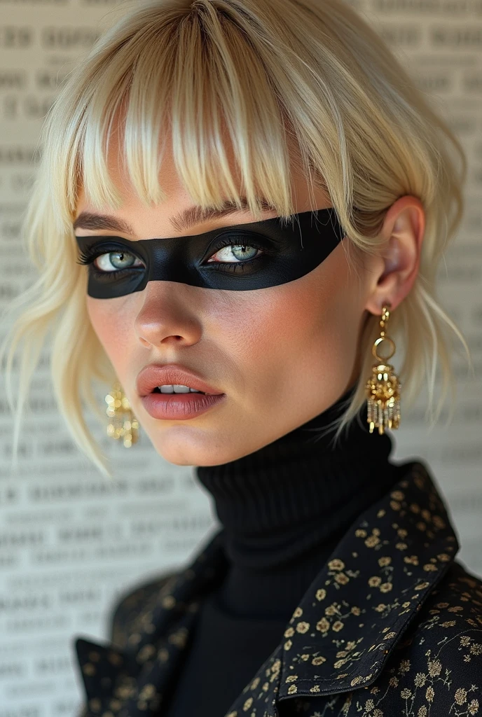 ((Best quality)), ((masterpiece)), (detailed), perfect face, blonde in black dress, gorgeous blonde, beautiful blonde, Swedish blonde, blonde-богиня, tight outfit, blondes, nice woman, wear a tight black dress, Russian girlfriend, blonde and attractive features, blonde, attractive girl, beautiful blonde, big breasts, child's face, collar, rings, bracelet