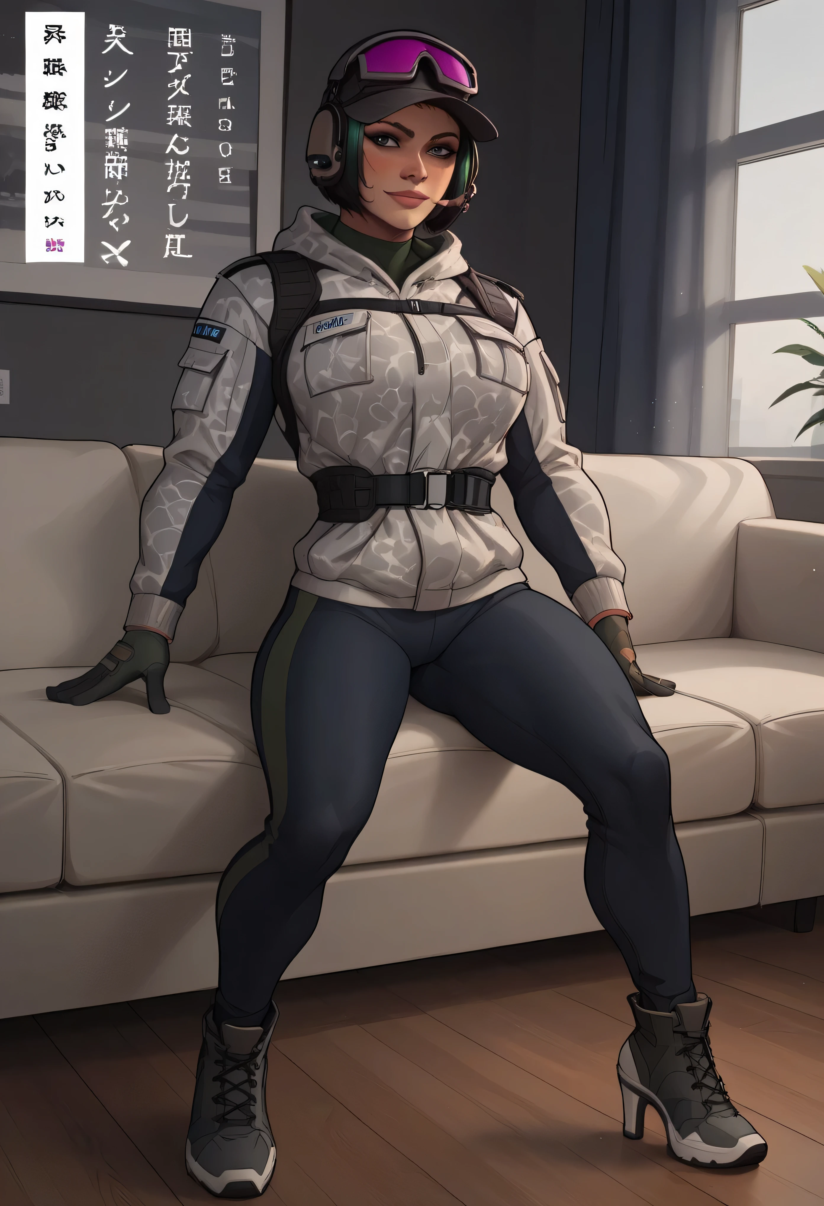 one girl,,Rawani0895,blue tracksuit, tight skin ,rabbit print,gloves, high-heeled shoes, full body , Standing, short haircut ,
result_9, result_8_higher, result_7_higher, source_anime,
the cover of , japanese text , \(Rainbow Six Siege\), elite \(Rainbow Six Siege\)
Sitting,sofa, result_9, result_8_higher, result_7_higher, result_6_higher, result_9, result_8_higher, result_7_higher, result_6_higher source_anime, blush, one girl, Seducing a smile , Perfect body , naturally big breasts