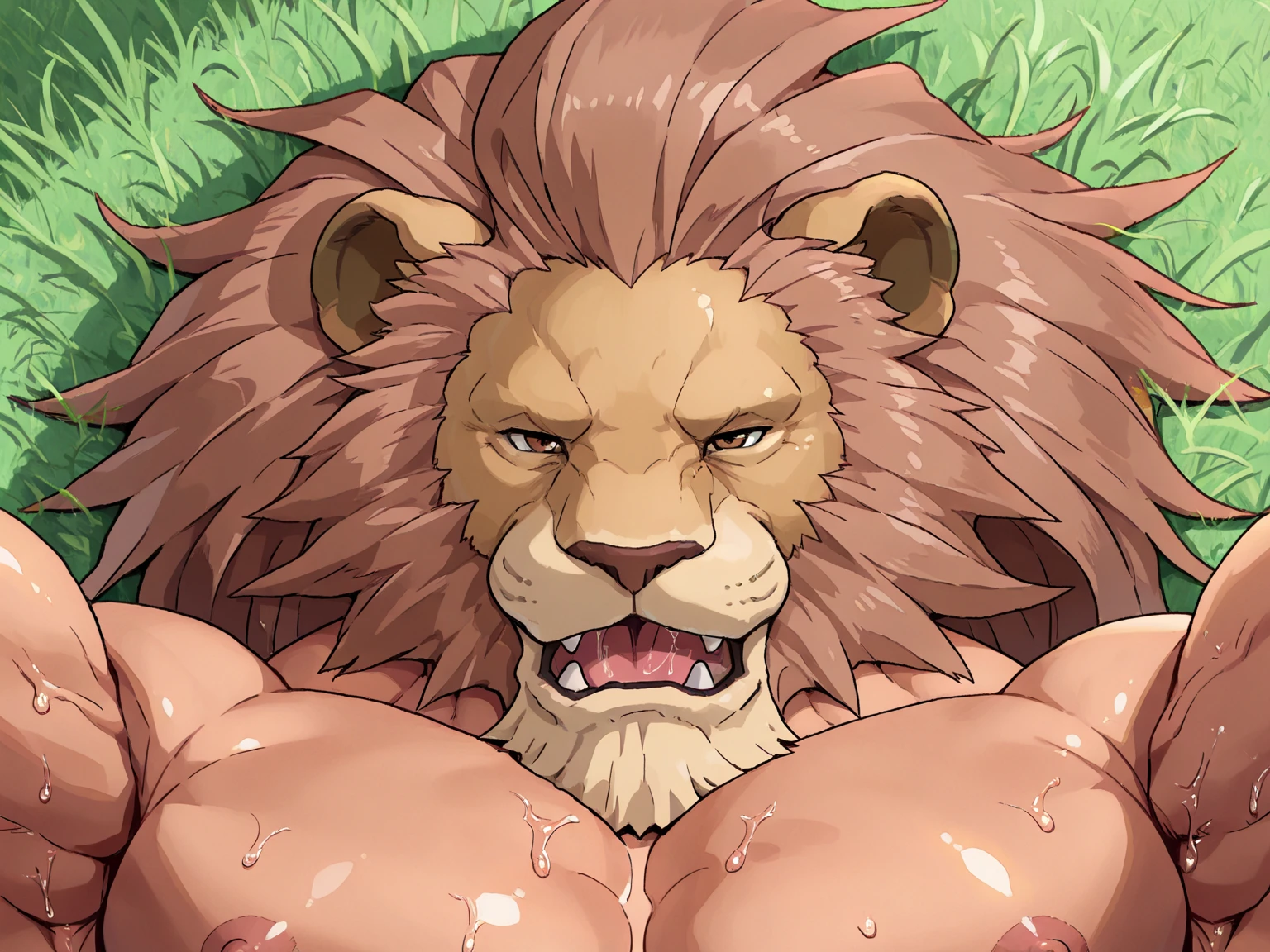 duo,mammal,male/male,anthro,big dom small sub,blush,dominant,(duo focus,head focus:1.2),from behind position,(front view:1.2),fur,(head between pecs:1.1),lying,male penetrated,male penetrating,male penetrating male,nude,nude male,scar,sex,size difference,(x-ray,cross-section,internal_cumshot:1.3),hi res,(by null-ghost,by raccoon21),penis,
ADDCOMM,
lion,teeth,larger male,narrowed eyebrows,brown body,brown fur,eye scar,facial scar,clenched teeth,green eyes,
ADDROW,
smaller male,white tiger,drooling,open mouth,fucked silly,red eye,scar on ears,