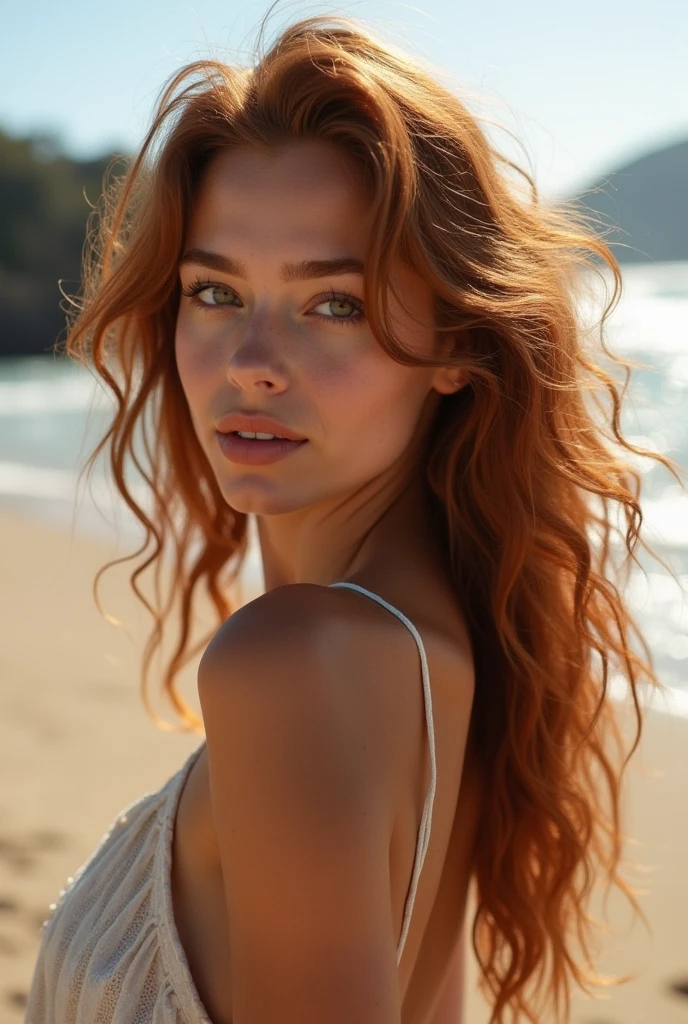 um retrato de corpo inteiro, o corpo inteiro, corpo inteiro, cabelos lisos vermelhos e muito longos, (deitada na areia da praia:1.2), Foto realista, redhead, cabelos longos e lisos, ((cabelos longos e lisos)), ((Cabelos Longos)) (cabelos molhados), ((ruiva)), Cabelos Longos, na altura da cintura ruivos, ((olhos Verde)), ((corpo perfeito)), ((corpo inteiro)), ((Corpo nu)), deitada na praia com o mar e as ondas ao fundo, luz do sol incidindo sobre o corpo acentuando suas curvas no corpo nu, [ : totalmente Novo : 18], corpo inteiro, fogo, 30 anos, Pose provocativa, pelos pubianos ruivos, fogo, slate atmosphere, cinemactic, cores esmaecidas, tiro escuro, cores silenciadas, filme granulado, lute, detalhes insanos, detalhes intrincados, hiper detalhado, pernas abertas, corpo inteiro, ((corpo inteiro)), Twilight, grandes seios nus, mamas grandes Novos, seios grandes desnudos, seios perfeitos, Beautiful pink breast areolas, sexy, deitada na areia, Poses provocativas, pelos pubianos ruivos, olhos delineados, olhos verdes vividos, olhos verdes cintilantes, olhos verdes brilhantes, olhos extremamente verdes, Red lipstick on her lips, glossy and red lips, Ultra realista, Super sharp and detailed, tom de cor, ((Sharp focus on portrait)), (balanced composition), imagem realista e de alta qualidade, Estilo de filme, ((melhor qualidade, 8k, master part), rough face, pele detalhada, master part, fotografia profissional, (Very high detail:1 1), pele natural, (rosto e olhos detalhados), (rosto: 1 2), noise, Foto real, cinematic movie photograph, extremely high-resolution, 8k, Realistic, 8k UHD, SLR camera, alta qualidade, filmic grain, (Fujifilm X-T20, Fujifilm Fujinon XF 50mm f/Lente 2 R WR, Focal length of lens 50mm, velocidade do obturador 1/300, abertura: 2, ..ISO: 80), volumeric lighting, 3d, postura sexy, altamente detalhado, foco nítido, profundidade de campo rasa, Bokeh, blurry background, Alto contraste, cont lighting