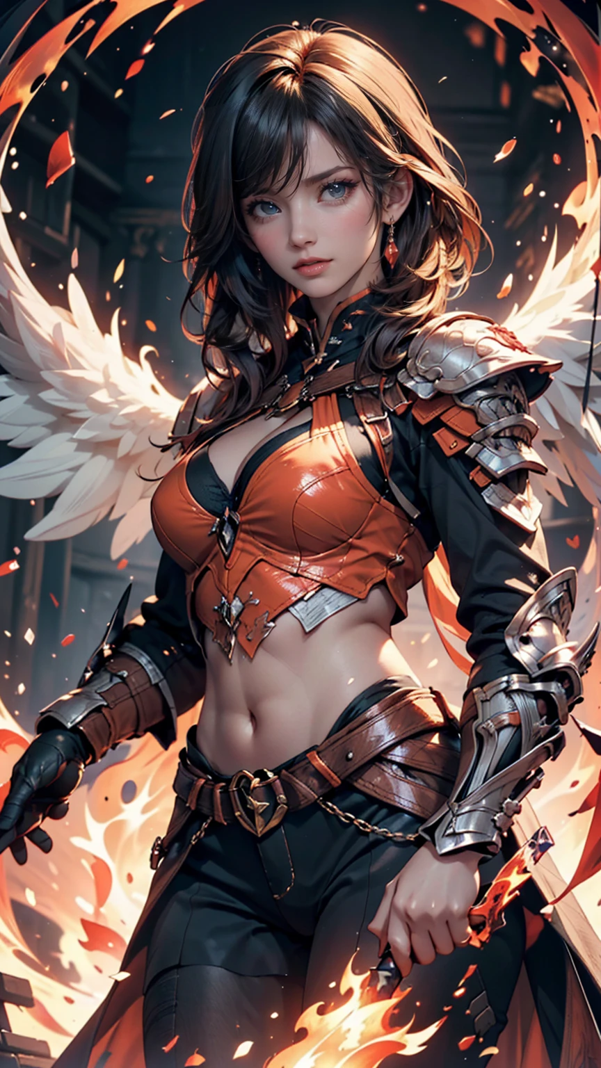8K,Luxury black and red big chest chest armor,Golden decoration(Precise workmanship details)超A high resolution,Super realistic workmanship,