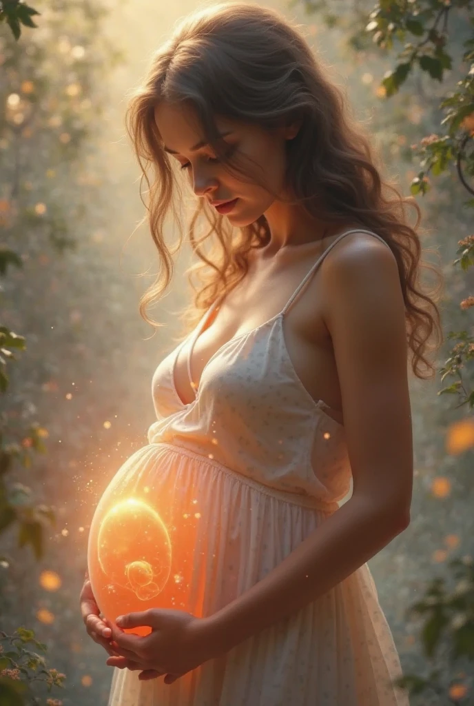 Create a miraculously pregnant trans woman.