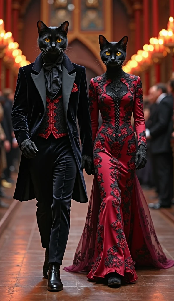 He has white hair, big red eyes with thinned eyelashes.
These are the two outfits they wear most frequently.