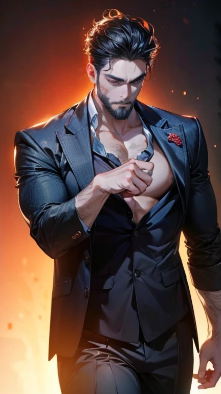 ((Masterpiece)), ((denoise)), ((void noise)), one man, best quality, 8k resolution, male focus, focus only, amazing composition, volumetric lighting, super quality, elegant, Very detailed, (front view), -----------, 35 years old, mature face, muscular, thin body, handsome, (detailed light-gray eyes, detailed eyes), (((light blonde hair, medium lenght hair))), ((big ears)), (((furry pectorals, thick plenty chest hair))), ((pale skin)), (((Medium length beard))), (((((Russell tovey))))),-----------, (((wizard trousers and cape costume attire))), (((flames surounding him))), (((magical lines all around)))