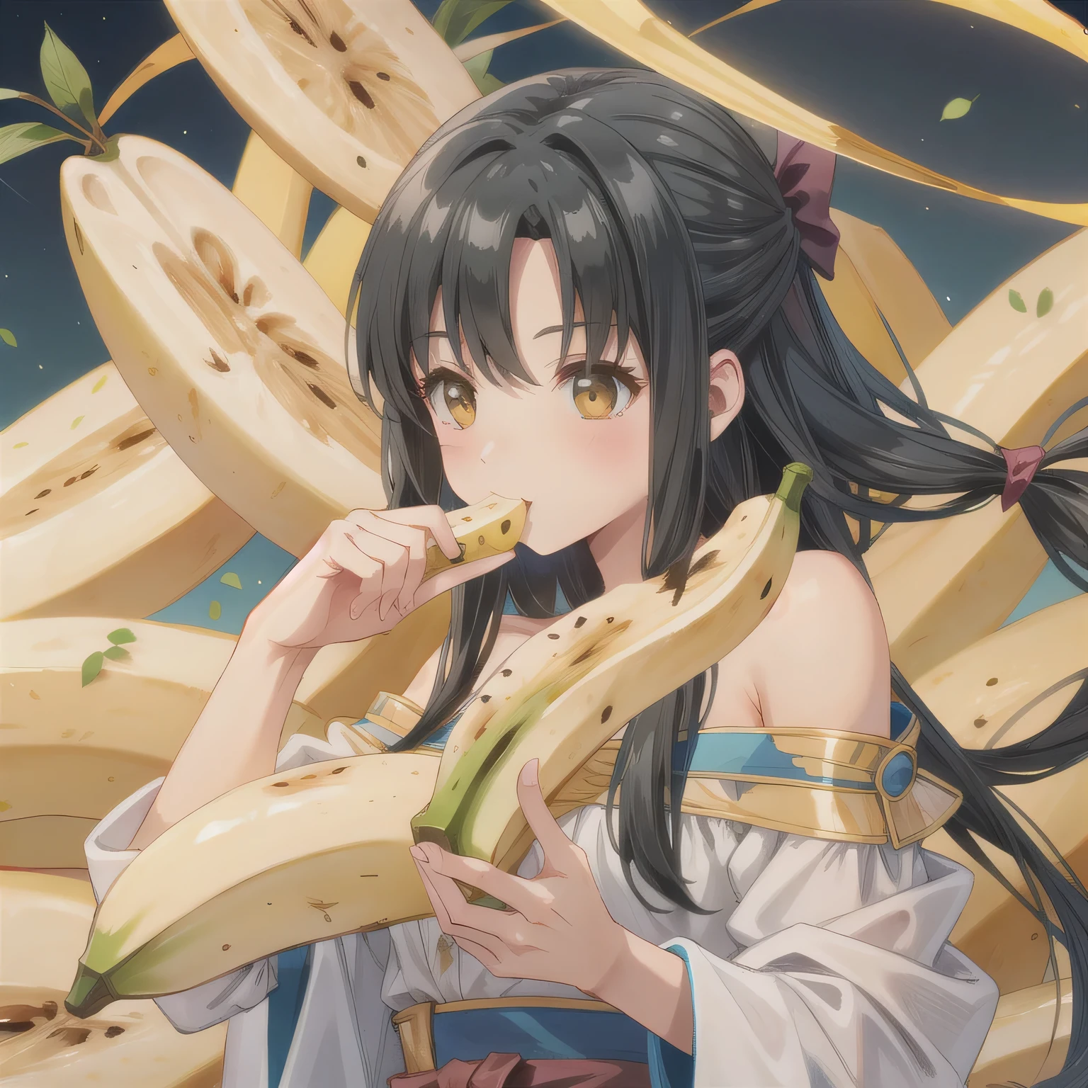 Japanese sucking a banana