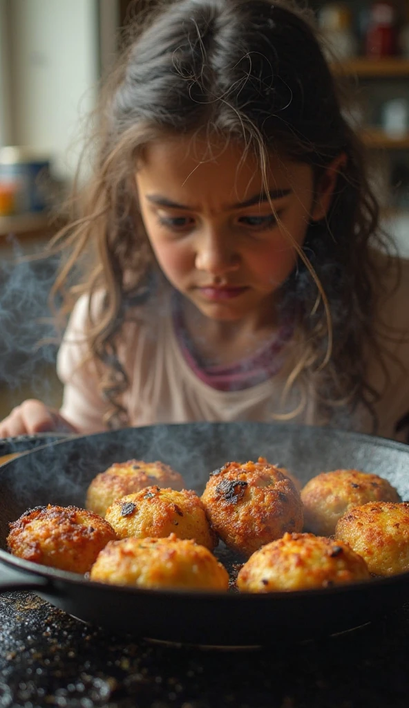 GIRL CHILD 10 YEARS OLD, Russian blonde in braids, There are four pieces of pancaque on a plate with a bowl of broccoli, calzone zone, Mini, Como, Estilo Calude Monet, receita, #Micro, # Micro, misturar, alternate angle, Miami, medium tone, Hunting