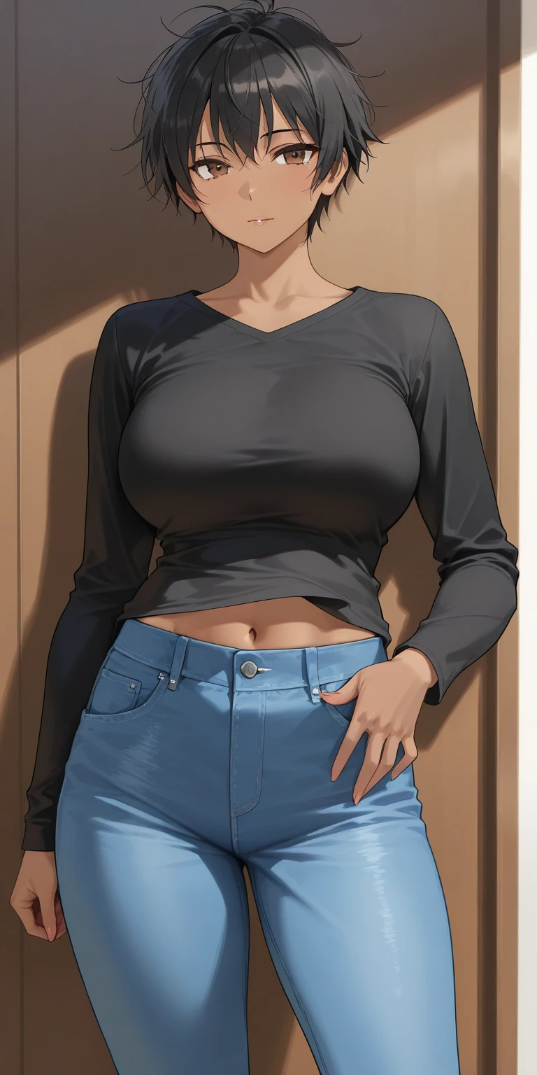 1 hijabgirl, holding_phone, solo, selfie, standing, brown_eyes, long_hijab, long shirt and pants, breasts, red_lips, (P cup), in city street,korean girl ,sexy body, hot, body wet , gently smiling and happy detailed face,
