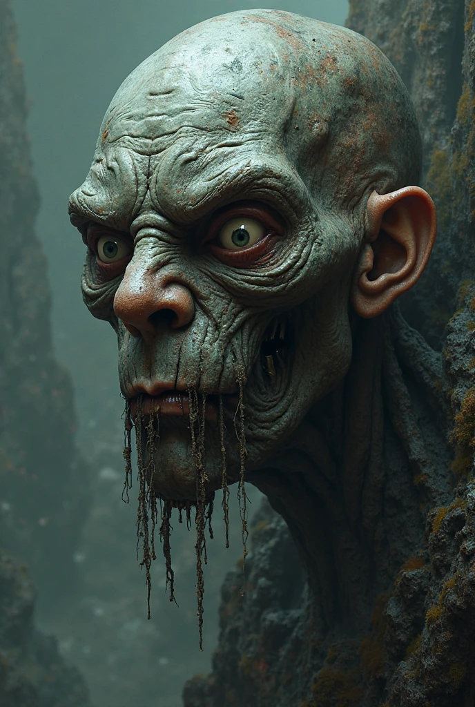 grotesque orc monster, sub surface scattering, shiny wet skin, bleeding eyes  <lora:EdobOrc_v1.0:0.8>