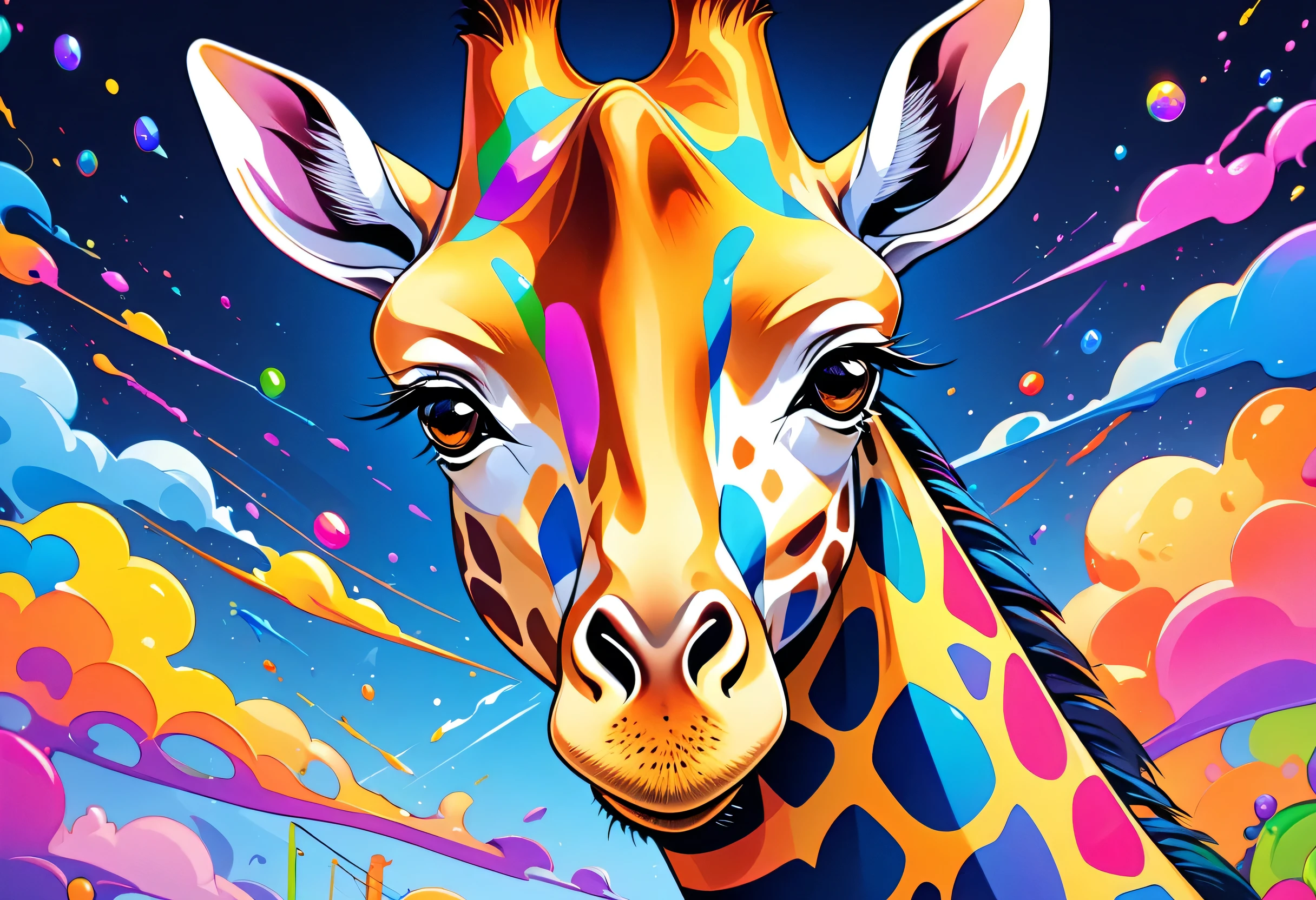 (cute giraffe),(melhor pose),(best angle), (better expression), Eduardo Kobra acolchoamento ,multidimensional geometric wall PORTRAIT, arte, Chibi,
Yang08k, lindo, Colouring,
Primary works, qualidade superior, melhor qualidade, Arte Oficial, Beautiful and Aesthetic, pelos coloridos,