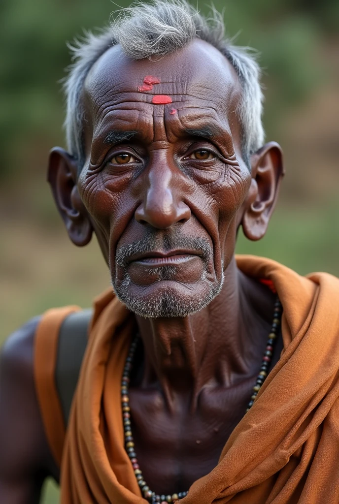 A bald man,cone shaped head,wearing transparent spectacles ,Bangladeshi man,little bit older and fully naked,face oval shaped
