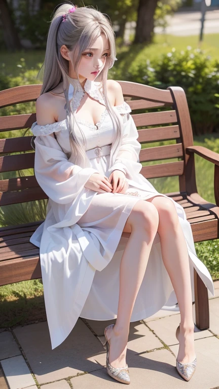 One Elf、White skin、Light clothing、Barefoot、On the grass、Under the tree、Shade、summer、雪のようにWhite skin、Blonde、Long Hair、Castle、nature、breast、a sunny day、Wide-collared clothes、live-action、8K、16K、movie、Lord of the Ring、Expose、Expose狂、galadriel、Wet clothes、body silhouette、Nipples、early spring、Snow is falling、live-action、Small breasts、breastが小さい、Thaw、