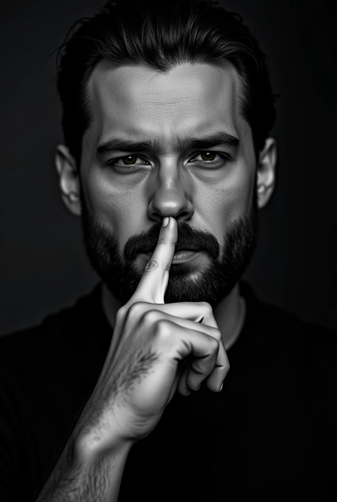 Man thinking silhouette, close up professional photograph,