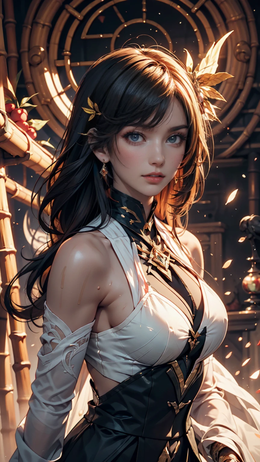 poRtRait, Beautiful woman, wHite HaiR, oRnate dRess, (long HaiR in waves like smoke):0.85 , confident expRession, detailed, 16K, sf, intRicate aRtwoRk masteRpiece, Unlucky, matte painting movie posteR, golden Ratio, tRending on cgsociety, intRicate, amazing, tRending on aRtstation, By Artgerm, H. R. Giger and Beksinski, HigHly detailed, vibRant, pRoduction cinematic cHaRacteR RendeR, ultRa HigH quality model:1