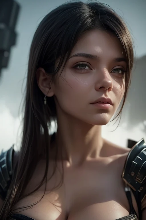 a beautiful woman,1girl,extremely detailed eyes and face,beautiful detailed lips,long eyelashes,large breasts,detailed breasts,intricate details,masterpiece,photorealistic,hyper detailed,ultra-detailed,cinematic lighting,vibrant colors,fantasy,high quality,dramatic shadows,3d,volumetric lighting