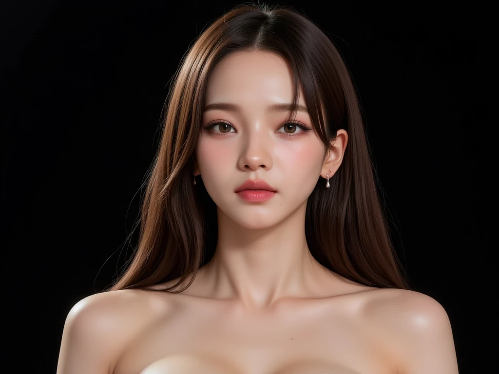 (nsfw:1.1), (masterpiece, best quality, extremely detailed 8k, ultra hd, ultra-detailed, highly detailed, highly realistic, ultra-realistic, photo realistic), (1girl:1.5), (detailed realistic skin), (realistic big breasts), slender abs, (closed mouth:1.4), (exposed breasts),