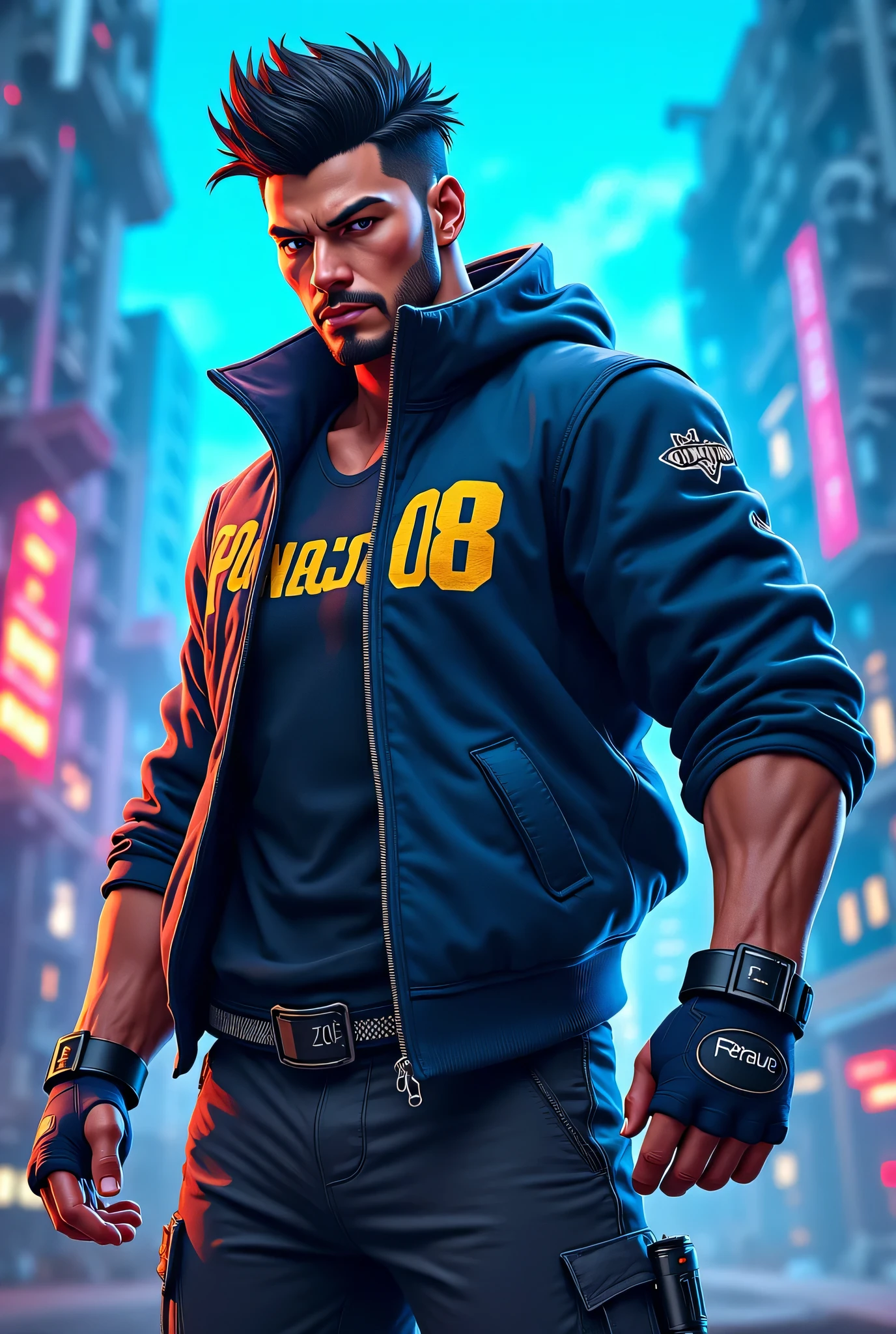 Make a free fire alok thumbnail 