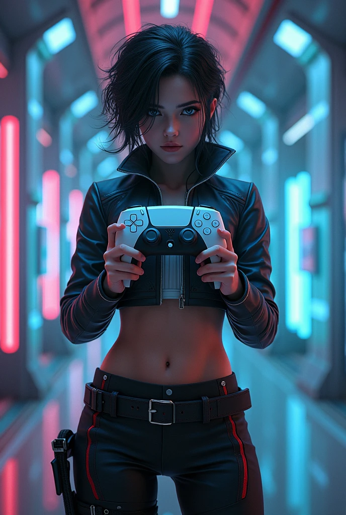 (aerial view). at night, futuristic sci-fi cyberpunk city, broad viaduct, skyscrapers at the end of the viaduct, the movie "13th Floor" style, (((((voltex-spirit-spreading giant clock tower as time machine))))), hq. Matrix style, at night, (1girl, solo), photo realistic, (large-breast:1.2 slim body, cleavage:1.3), (((tube top, extreamly short pleated (((miniskirt))) exposing panty))), (((((matrix style black sunglasses))))), (((((aiming at camera with a (short pistol)))))), (((half-body (thigh level) medium shot))), (cinematic lighting).