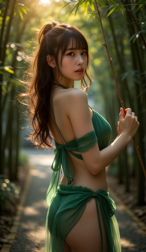 masterpiece,sit、 highest quality, 1 Dryad、Turn your back、The body is slim、、exceptionally detailed anatomy, Leaf clothes、Leaves of the head,,,,,,、smile、Lovely, Emotional, Charm, Fascinating、Giant Tree々、Branch Corridor、world Tree、Fantasy、The body is slim、、(((Fine and beautiful face)))、Beautiful Eyes、、Tree Spirit、Deep in the forest、nymphis 、Saiei、Dynamic Angle