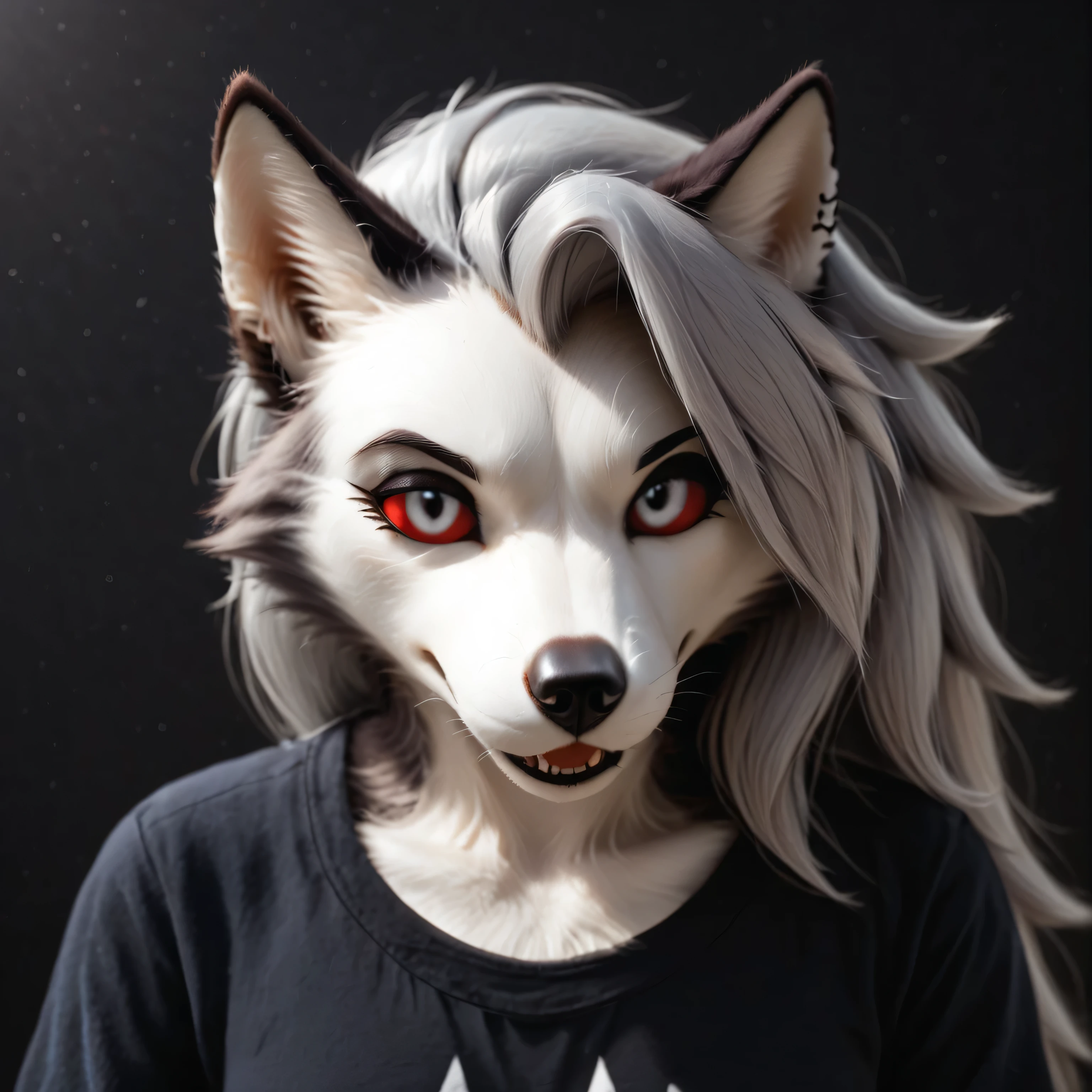 Loona, furry female, baggy pants, pose, Lonely, Space Opera style, masterpiece, best quality, absurdres, color graded, soft warm lighting, subsurface scattering, face focus