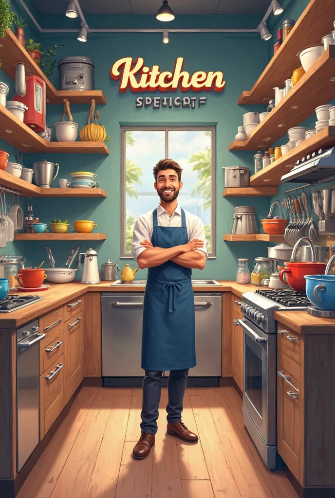 Make poster of kitchen accessories store