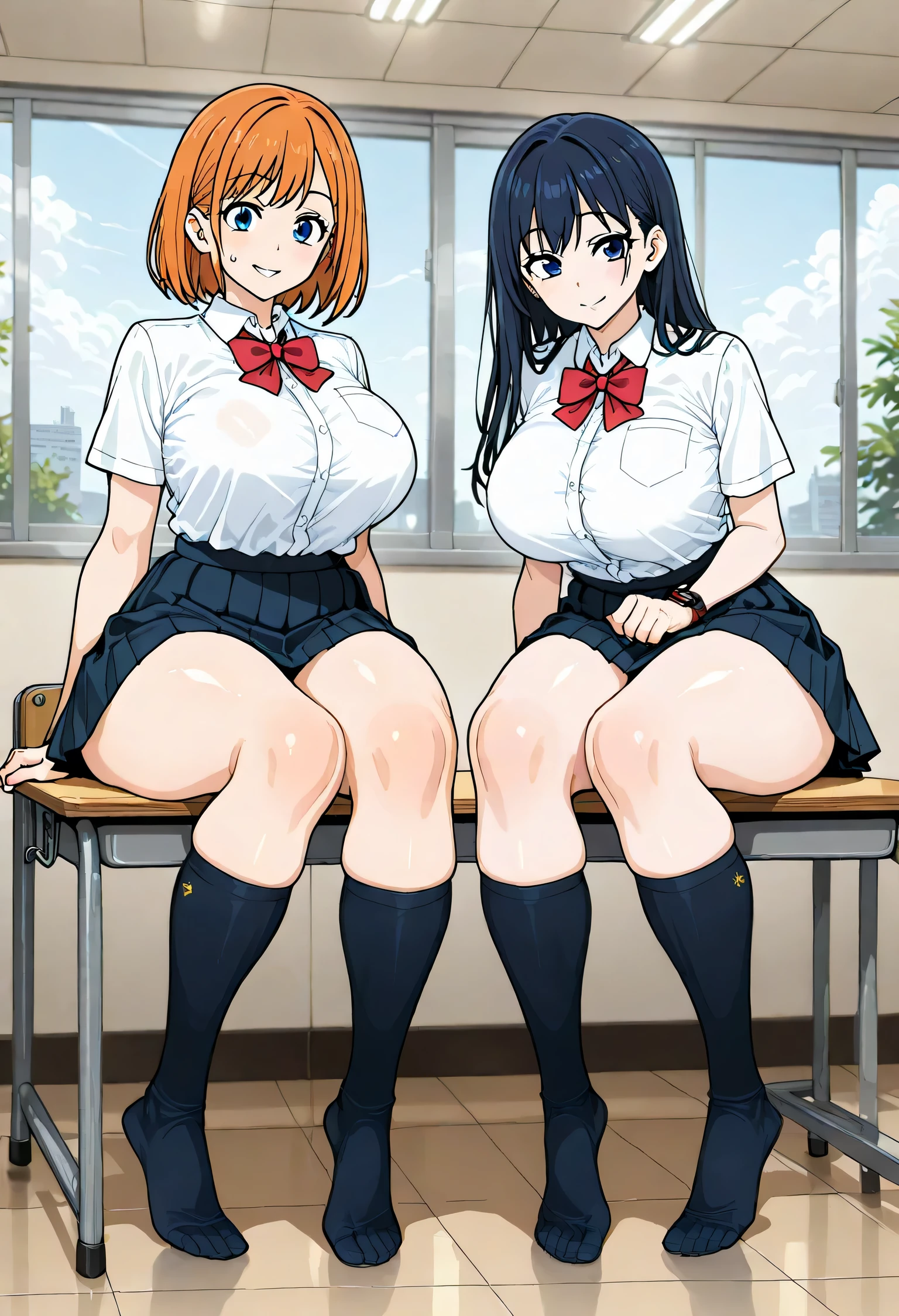 score_9, score_8_up, score_7_up, score_6_up, score_5_up, score_4_up, (source_anime), 1girls, 1futa, Classroom, full body, massive breasts, madure woman, teacher,  , big size difference, Eleuta on female, pussy sex, futanari