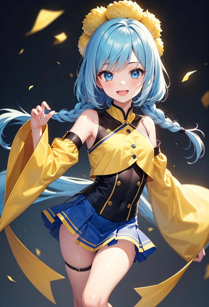 Chica pelo azul