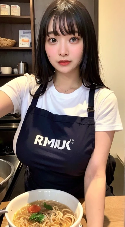 Beautiful, milf 51yo, japanese, voluptuous, tight knit tshirt, high waist short skirt, In the kitchen, seduction pose, seductive expression