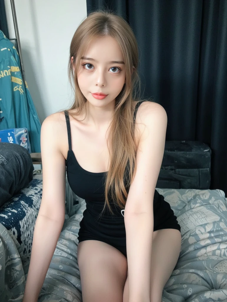 araffe woman sitting on a window sill with her legs crossed, sakimichan, korean girl, good young girl, ulzzang, profile pic, attractive pose, red waist-long hair, asian girl, 1 8 yo, heonhwa choe, sexy girl, 18 years old, sha xi, sun yunjoo