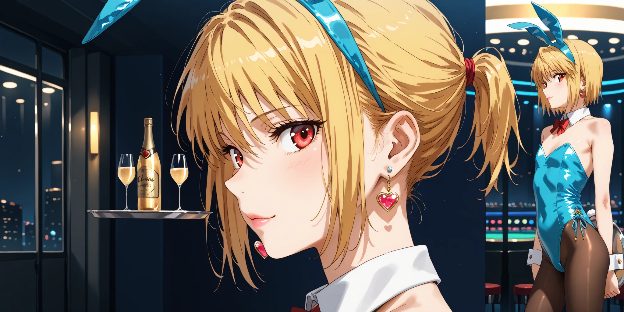 (best quality,highres),(realistic:1.37),(portrait),(studio lighting), ,solo mature woman,curvy, giant breasts, giant ass,straight strawberry blonde hair, dusty blue eyes,full lips, seductive, choker, painter's apron,painter's hat