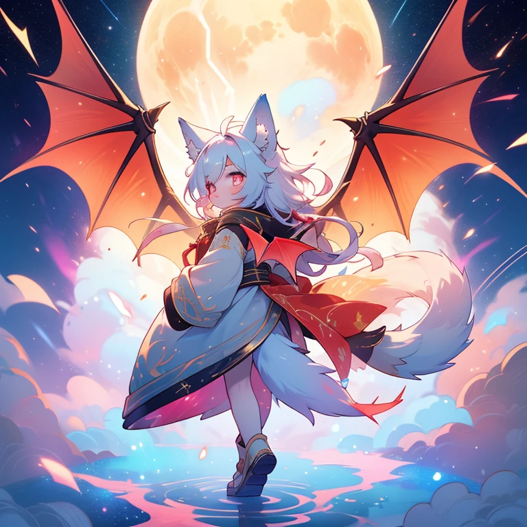 Snow Fox (((Masterpiece)), Collar, ((Angel Wings: 1.45)), (Headphones: 1.4), Short Hair, (White Hair: 1.35), ((Female Thigh Height: 1.5)), Full Body, (Glow Tattoo: 1.52)), Full HD, 8K, ((Nighthood: 1.65)), (Full Moon, Blue Moon: 1.45)), (Small Breasts: 1.35), ((Blue Eyes: 1.45), ((Pink Eyes: 1.35)), ((Thin: 1.55)), (Body Fluffy: 1.55), (Tomboy: 1.55), ((Canine: 1.34)) (Paws: 1.15), (White: 1.36), (Magic: 1.35), Drowsiness, (Hanging: 1.65), (Struggle: 1.55), (Wailing: 1.45), Hunting, Killing, Begging for Forgiveness