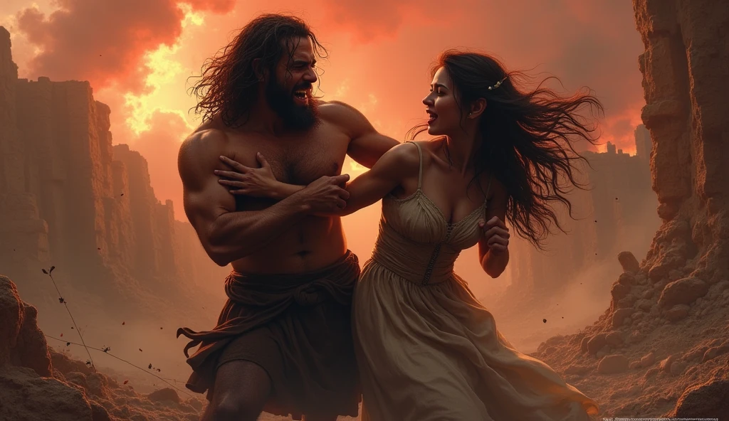 olhos azuis, Soft-looking Neanderthal man dressed in wild fur clothes next to a beautiful 20-year-old woman dressed in prehistoric fur clothes with an ultra defined baby on her lap, Ultra Detailed Eyes in Ultra Definition, Iris of the eyes aligned with the position of the head in ultra definition, intrincado, 8k, altamente detalhado, (papel de parede 8k da unidade CG extremamente detalhado), ((square jawline)), (well defined jaw), (Lips facing down), (anatomia detalhada), imagem corporal hiper-realista em plano completo, obra prima, foco total, ao fundo uma cordilheira de montanhas verdes em um belo dia de sol