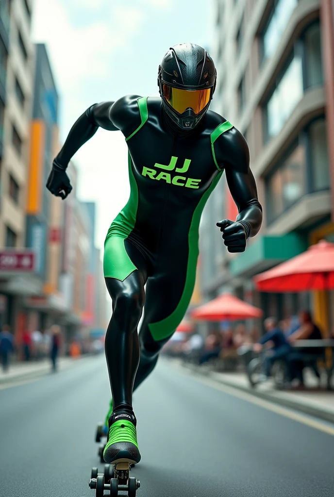Colorful inline speed skating skill suit set, short-sleeved shirt, shorts, very beautiful pattern, with cool pattern request.