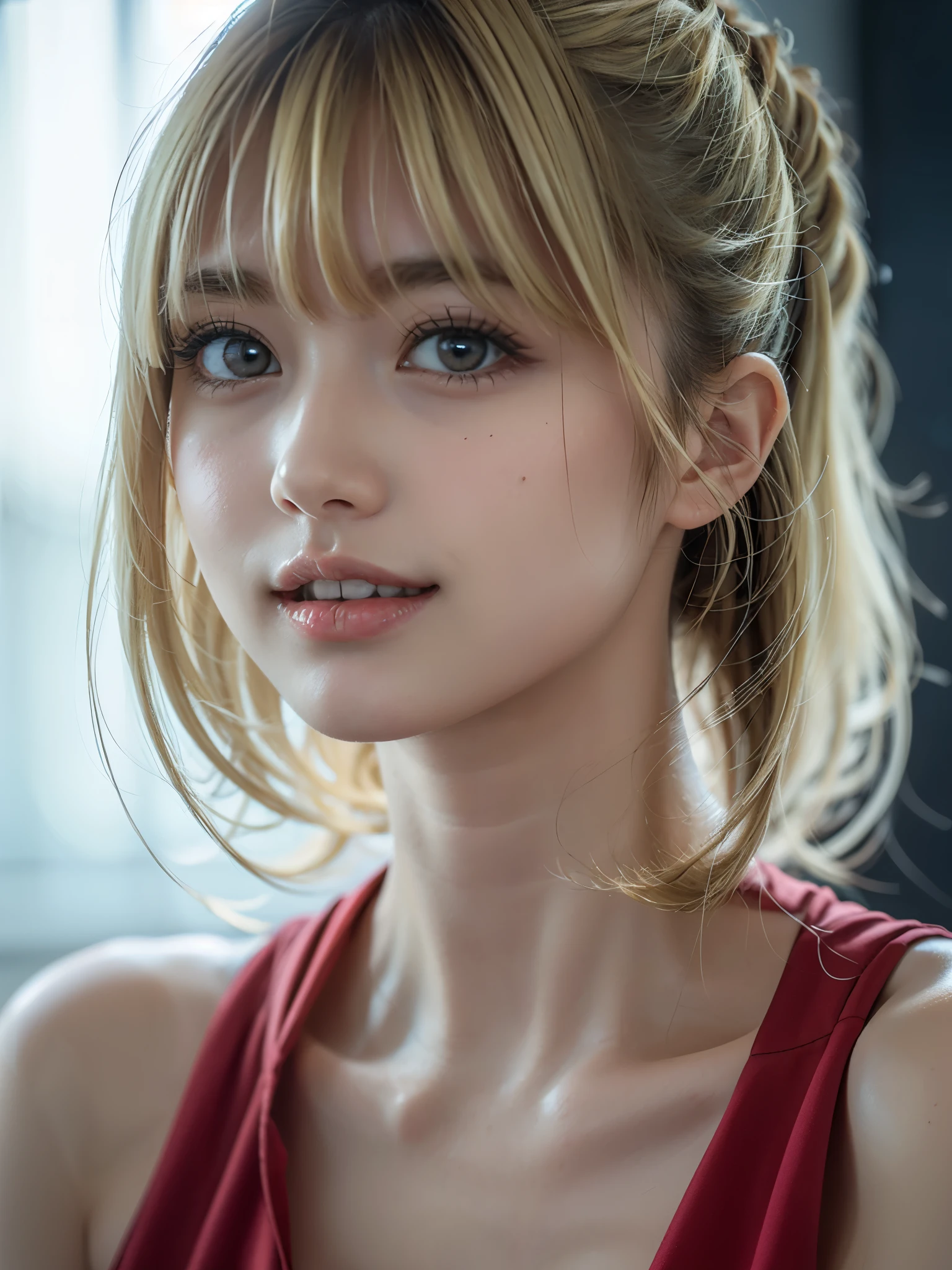 1girl, Alone, (cute Japanese girl), yo, Young female, Low Height, (smile:1.2), Looking at camera,
break
(close up:1.35), (portrait:1.2), (look at camera :1.3), (dynamic pose:1.3), break,
break
Professional photo-realistic images, (16k, RAW photo, best quality, masterpiece:1.2), (realistic, photo-realistic:1.4), (extremely detailed 8k wallpaper), sharp focus, depth of field, blur background, bokeh, cinematic lighting, soft light, High resolution 16k close-up of human skin,
break
perfectly round breasts, (huge breasts:1.5),
break
on beach,
break
aanero, ahoge, (blond hair:1.75), half updo,
break
collarbone, bare shoulders, dress swimsuit, sleeveless dress, short dress, layered dress, frilled dress, black bow