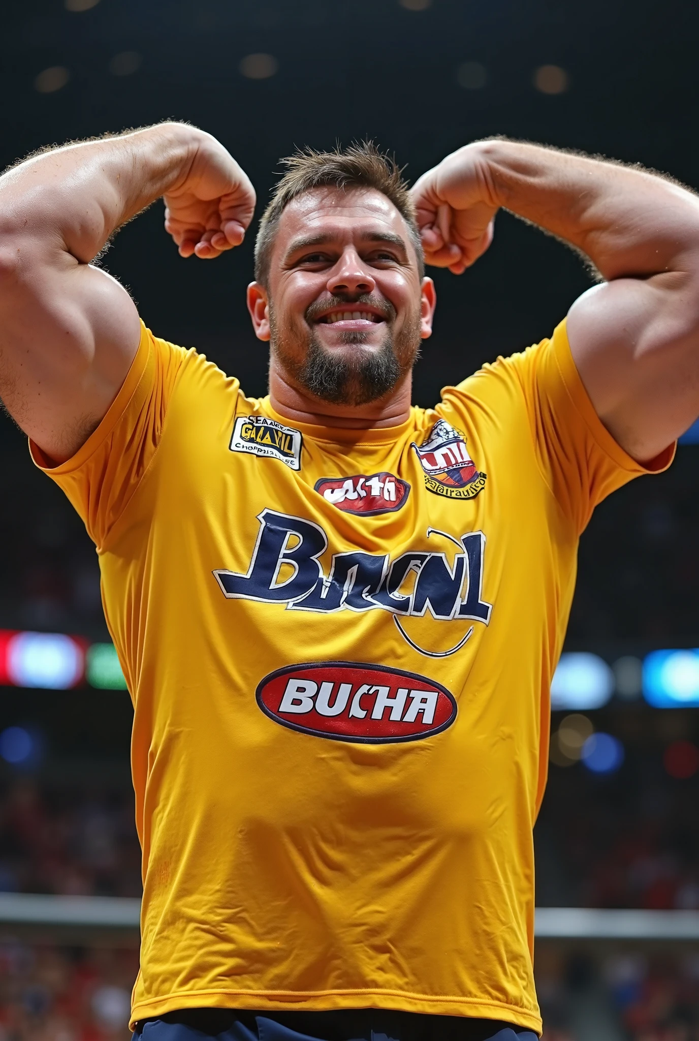 A boxer that just won a big figth locking up into he sky in the middle of the ring. Locking into the sky for his parents witch can’t see him win no more. He’s exhausted and worn out. Tears stream down his face but he’s still smiling. Te foto is Schot by a paparazzi outside of the ring