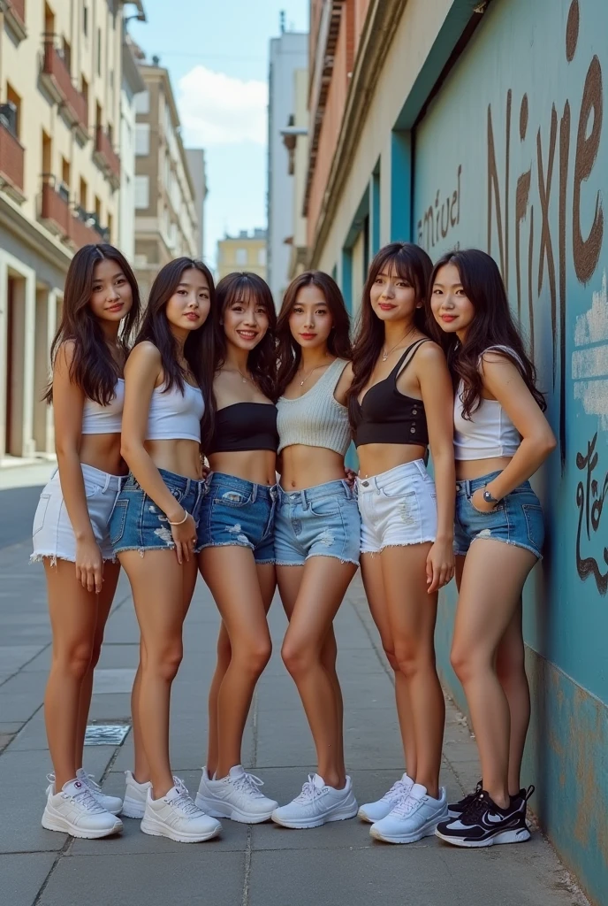 New Jeans grupo de kpop en una playa