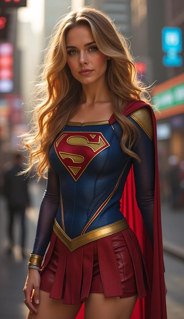 Woman body set big breasts, Supergirl costume dress