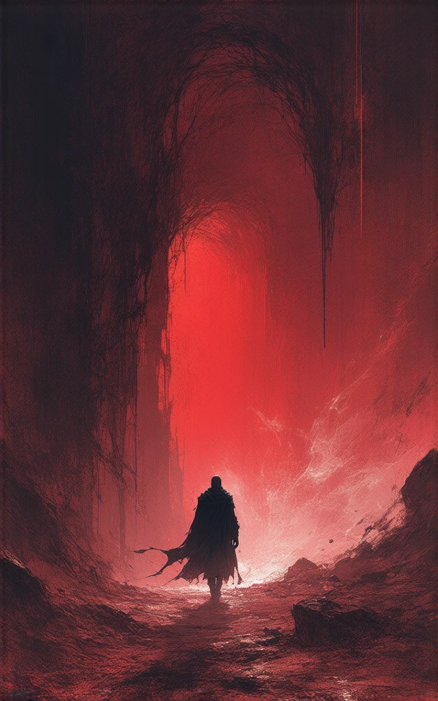 absurdres, highres, ultra detailed, (red, black, white theme:1.2), (sceneary of inferno:1.2)
(no humans:1.4), cthulhu mythos, (large monster, fallen god:1.2), chainsaw man,
Abstract design, swirling patterns, jester mask, cosmic elements, dice and chance motifs, embodiment of chaos, unpredictable forces.
Shadowed Wasteland, Desolate landscapes, eerie fog, ruins of old, dark magic, scavenging creatures, whispering winds.,