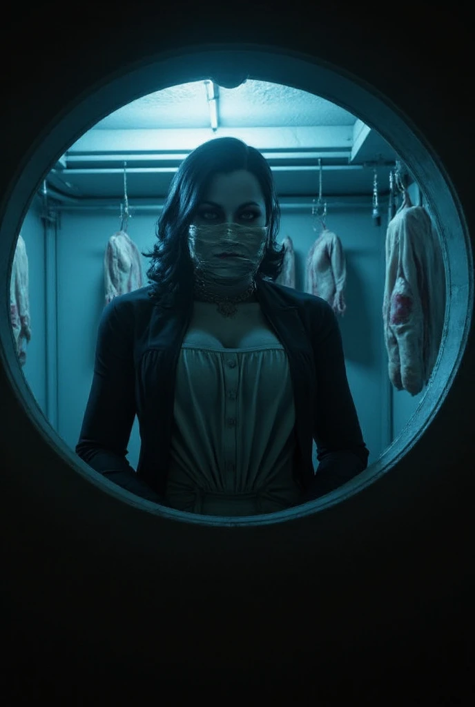 black hair, depth of field, 135mm, Sony FE GM, UHD, masterpiece, anatomically correct, 16k, award winning. A young dark-haired alchemist girl wearing a military robe underneath a white robe, she carries a musket rifle in her hands. She wears a black mask on her face that completely covers it