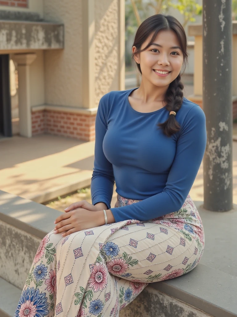 Myanmar women 85 years old.
.big bbw .
Wear a shorts .
Backdrop is a city .