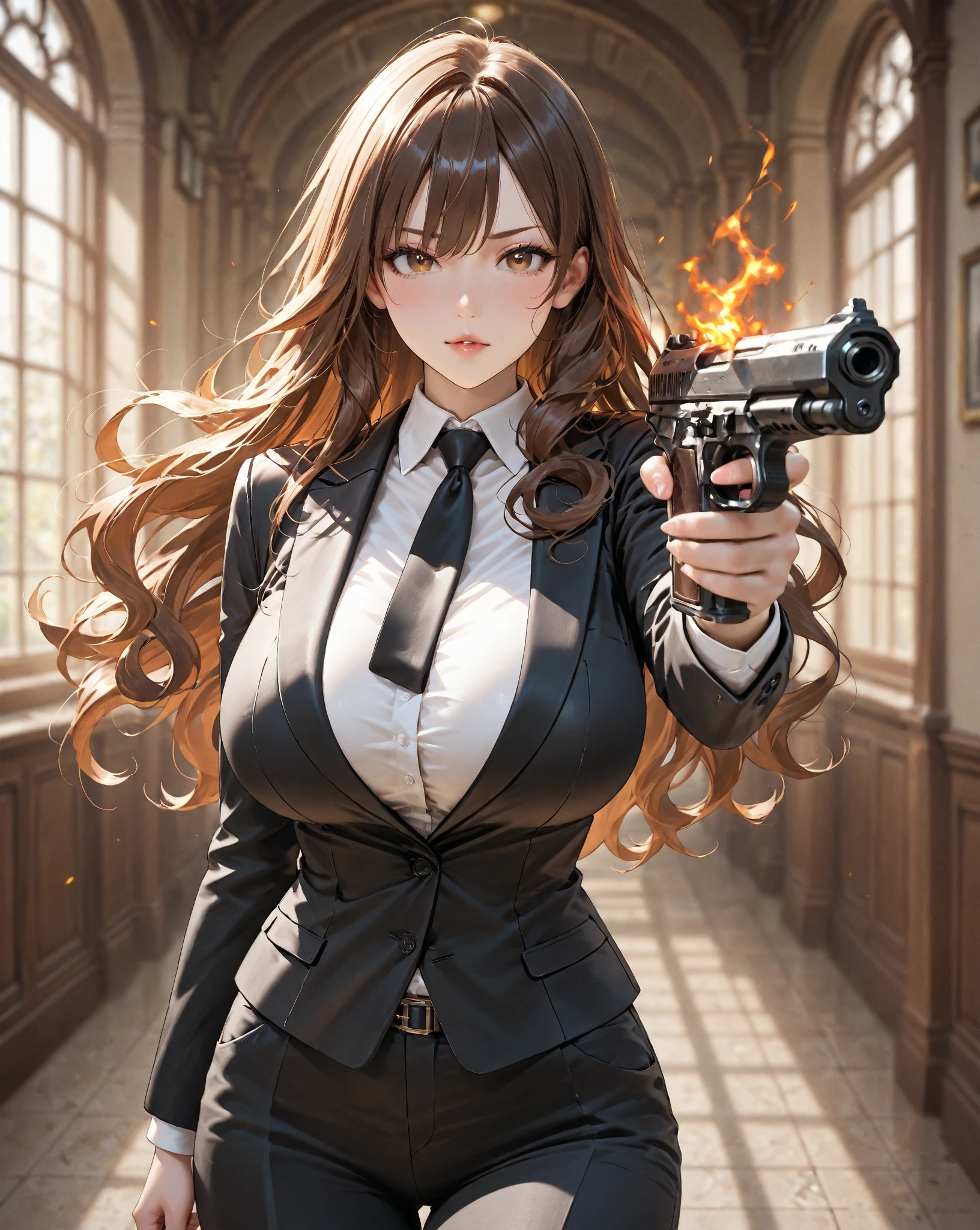 best quality, masterpiece, 1girl, Beautiful face, (photo realistic:1.3), rim lighting, (high detailed skin:1.2), 8k uhd, dslr, high quality, high resolution, 4k, 8k, Bokeh,  absurdres, best ratio four finger and one thumb, (realistic:1.3), cute 1girl, wearing black formal blazer, medium breasts, short skirt,