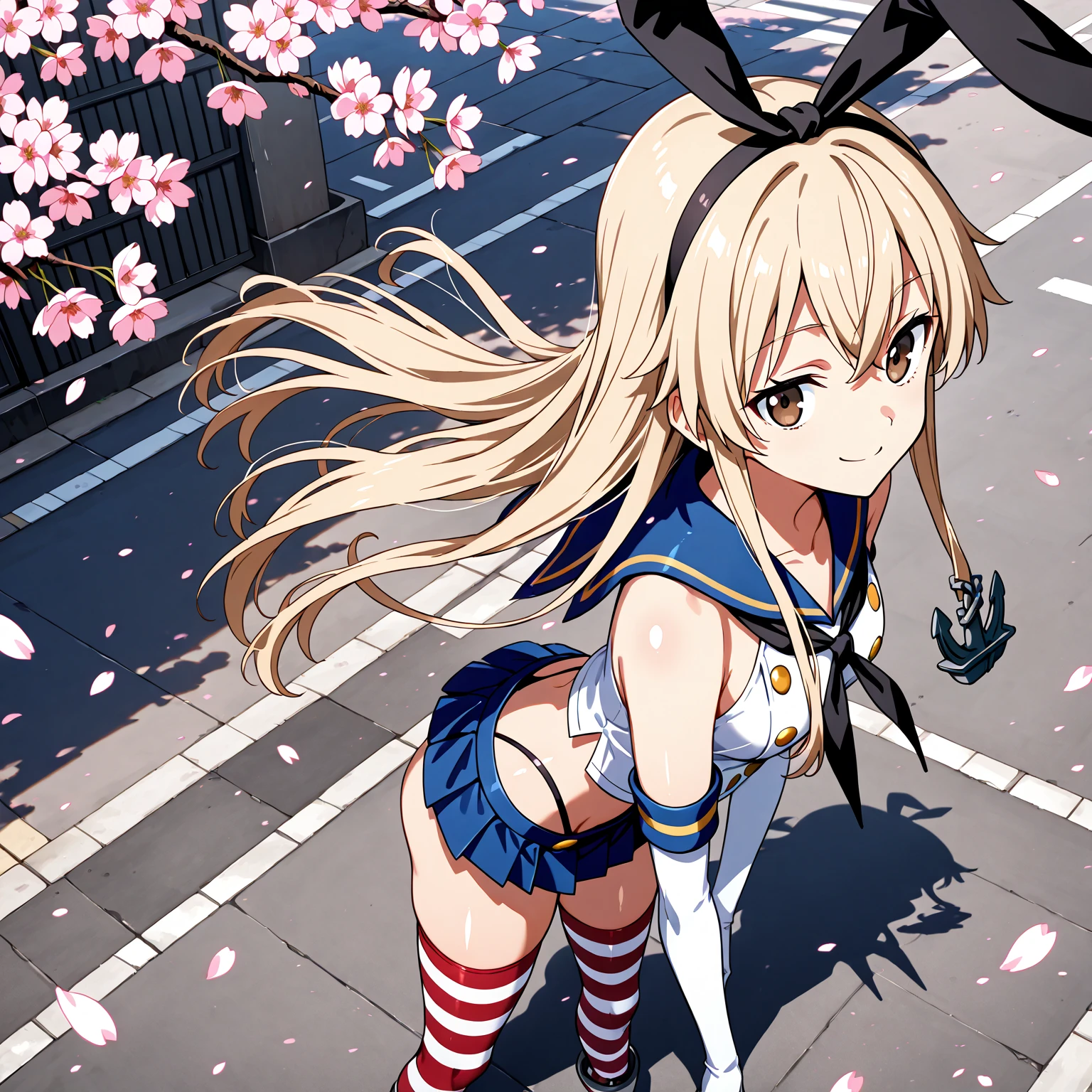 ((the best画質、the best、1 girl、Draw in detail))、((facing forward、Are standing、pay attention to the face))、
(blonde hair、blonde、long hair、wavy hair)、((black rabbit ears、big rabbit ears、long floppy rabbit ears、With rabbit ear headband、1 rabbit tail))、((light blue eyes、big breasts))、(smile)、((adult、great style、Very embarrassed、blush、confused))、
((twin tails、pink shirt、tight clothes、pink shirt、Navel exposure、naked belly、very short mini skirt、Panties visible in a triped panties、pink white tights))、((pink lighting、night club))