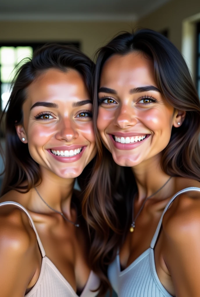 Most beautiful and hot Asian girl and latin girl
Full picture smile in front of camera