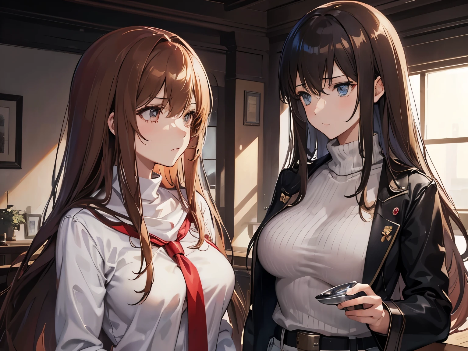 ((Highest quality)), (masterpiece)), (detailed: 1.4), 3d, An absurd solution, High resolution, (masterpiece: 1.4), 超detailed, Beautiful girl 1 person, future的な女性のイメージ, Shiny brown hair, Beautiful brown eyes, Beautiful Face, 20-year-old, Spaceship, floating, small, Spacesuit, Spaceship, window, future, Dynamic pose, Change of clothes