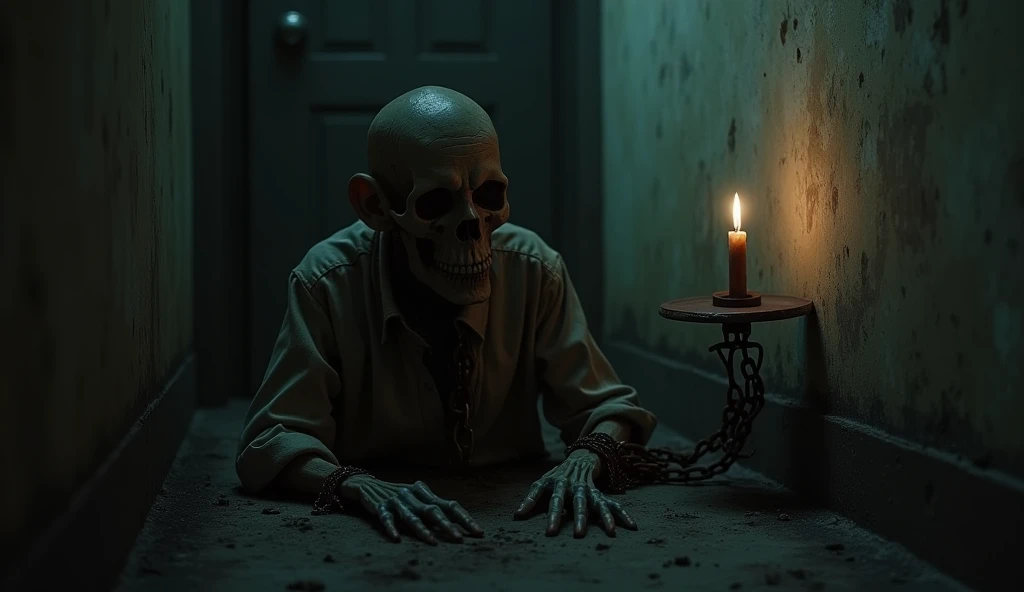 photography creepypasta Demonic creature in a candle lit crypt by Trevor Henderson