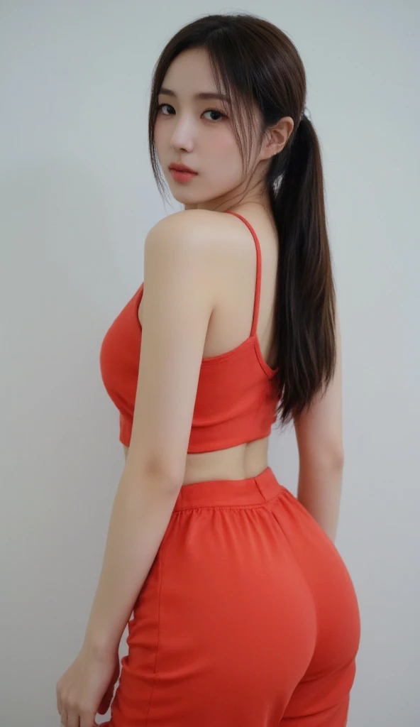 upturned ass、peach ass、light skinned、kawaii、red blush、Super beauty、swimming pools、Upturned、Big ass up、While staring at the viewer、Full view of the crack of the buttocks